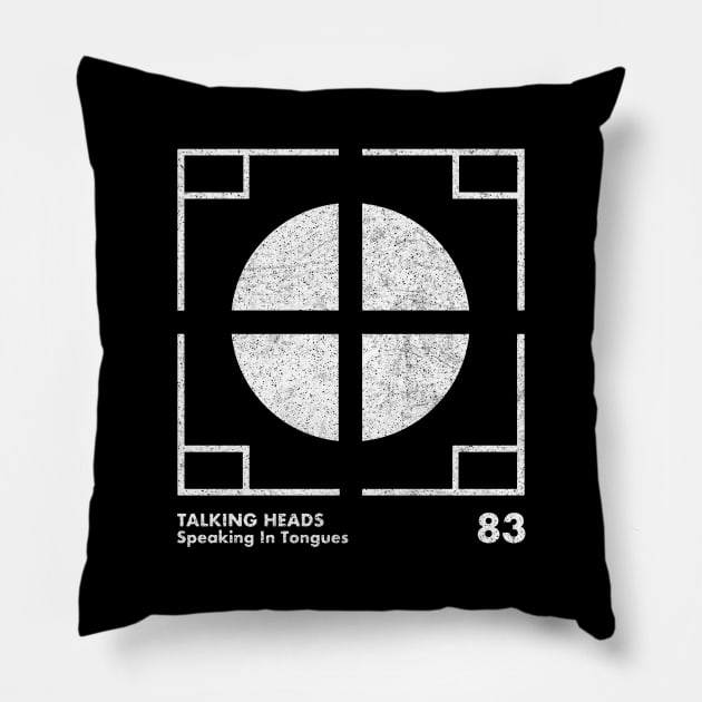 Talking Heads / Speaking In Tongues / Minimalist Graphic Artwork Design Pillow by saudade