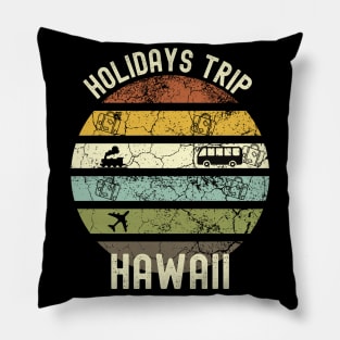 Holidays Trip To Hawaii, Family Trip To Hawaii, Road Trip to Hawaii, Family Reunion in Hawaii, Holidays in Hawaii, Vacation in Hawaii Pillow