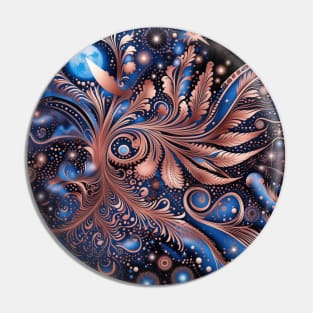 Other Worldly Designs- nebulas, stars, galaxies, planets with feathers Pin