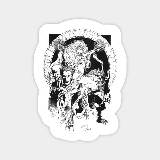 Heroes and Villains Magnet by Paul_Abrams