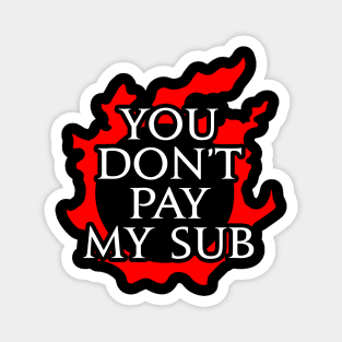 You don't pay my sub - Funny gift idea for FF14 MMORPG fan Magnet