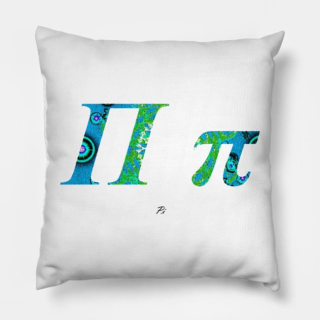 Pi Greek Alphabet Pillow by joancaronil