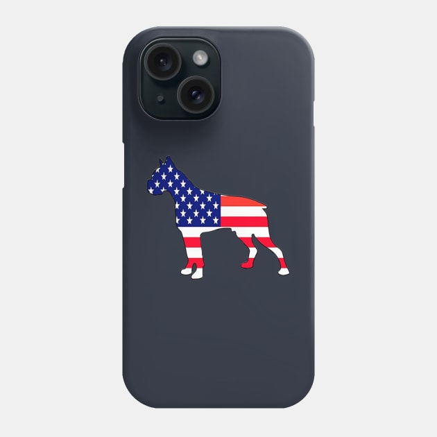 4th of July - Patriotic Dog Flag - T-Shirt Phone Case by JMPrint