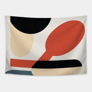 Mid Century Modern colored shapes Tapestry