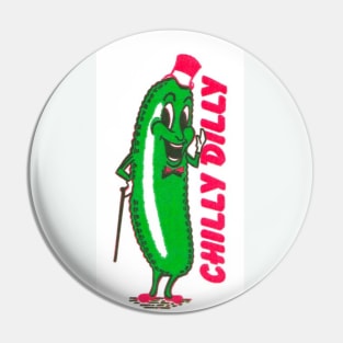 Vintage Chilly Dilly Drive In Movie Pickle Treat Pin