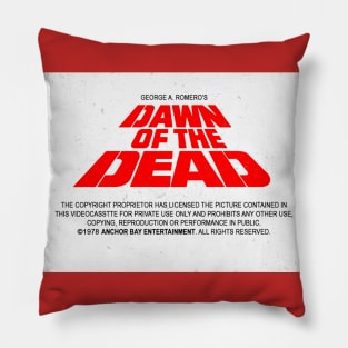 Dawn of the Dead VHS Label Pillow