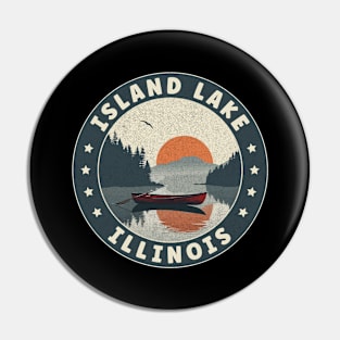 Island Lake Illinois Sunset Pin