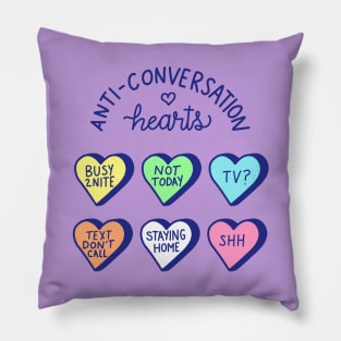 Anti-Conversation Hearts (pastel) Pillow