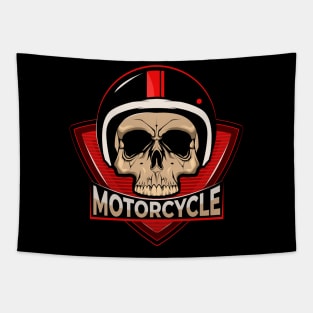 Motorcycle Skull Rider Tapestry
