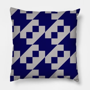 Navy Blue Northern Lights Patchwork Pattern Pillow