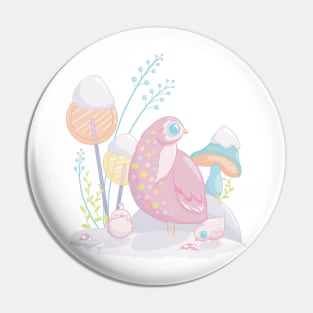 Button Candy Quail Pin