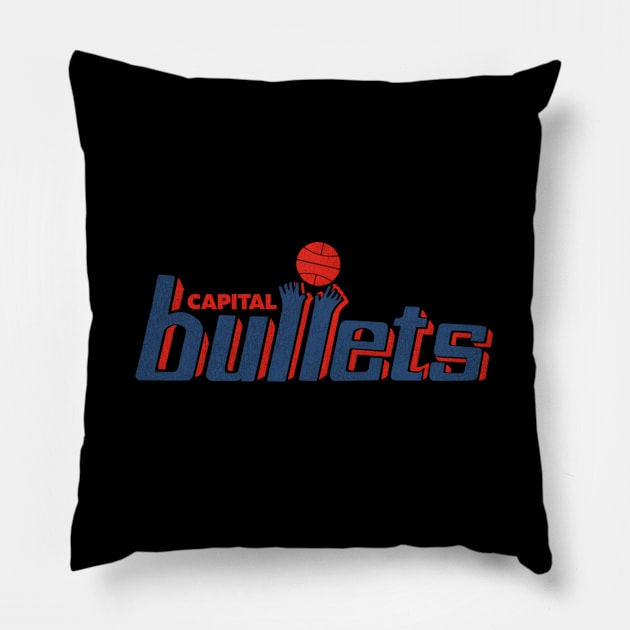 Capital Bullets Basketball Team Pillow by AlfieDreamy 