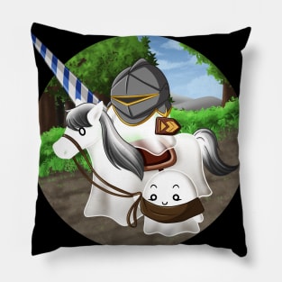 Kawaii Ghosts - Knight and his Squire Pillow
