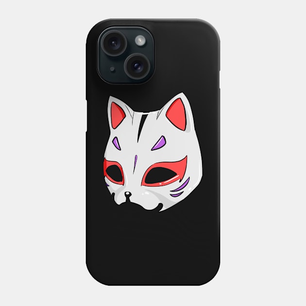 Neko mask 3 Phone Case by Mang Kumis