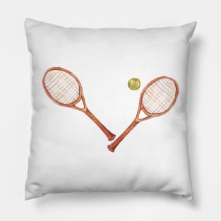 tennis racket with tennis ball Pillow