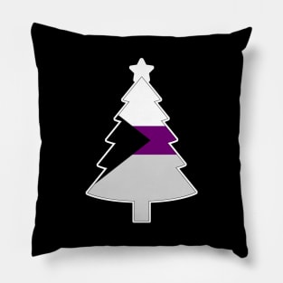 Christmas Tree LGBT Flag Demisexual Pillow