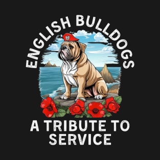 English Bulldogs A Tribute To Service T-Shirt