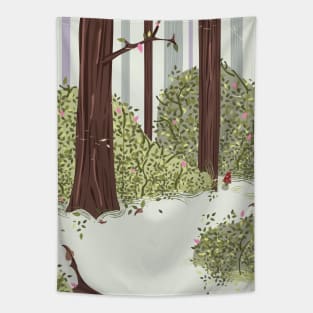 Vintage Forest Woodland Tapestry