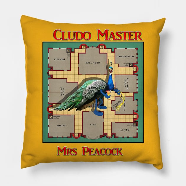 Cludo Master Mrs Peacock Pillow by madone