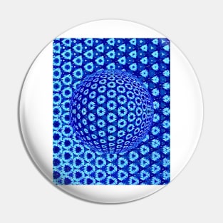 shades of light and dark blue mosaic over sphere Pin