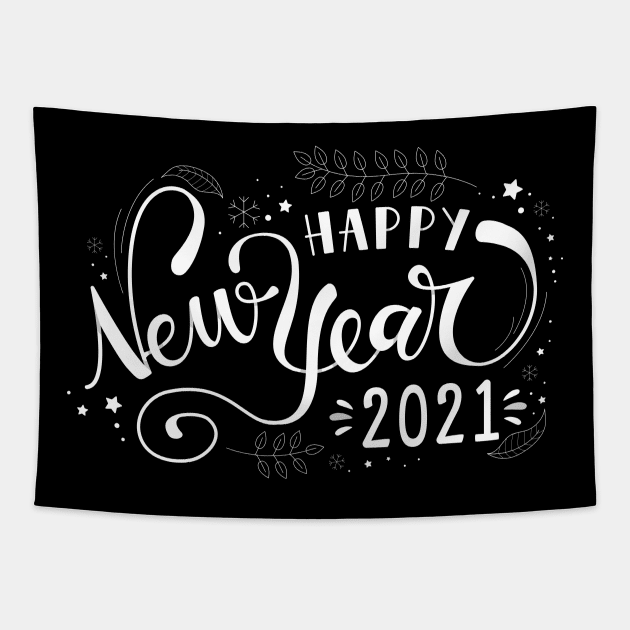 Happy New Year Tapestry by Mako Design 