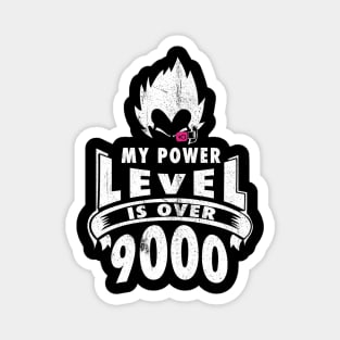 Vegeta Power Level - white print Magnet