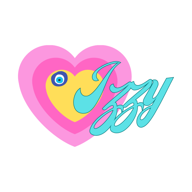 Izzy in Colorful Heart Illustration by jetartdesign