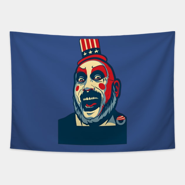 Captain Spaulding 's Carnival of Mayhem Tapestry by Fadedstar