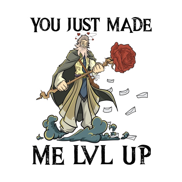 Roleplaying RPG Valentines Day Romantic Level Up Wizard Gift by TellingTales