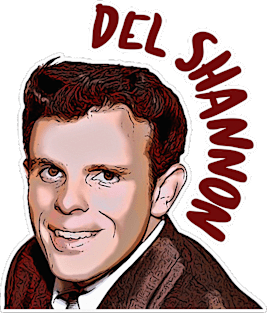 Del Shannon Retro Styled Tribute Artwork Magnet