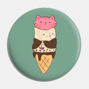 Cute Cat Cream Cone Pin