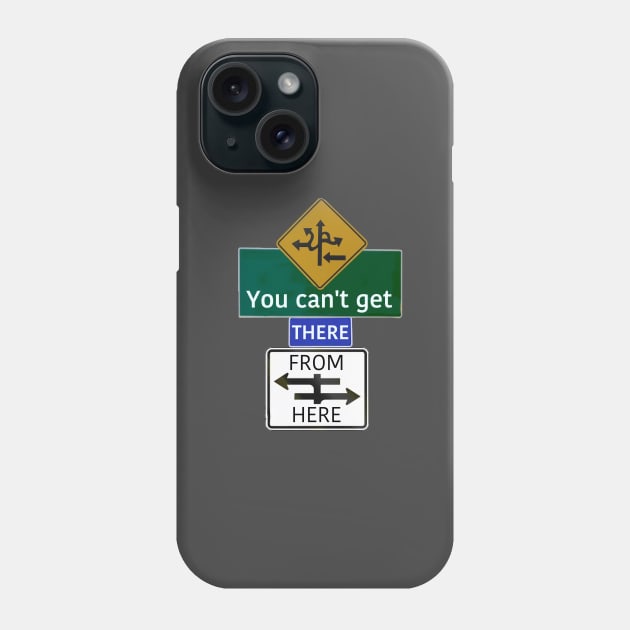 You Can't Get There From Here Phone Case by SPINADELIC