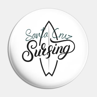 Surfing Santa Cruz Surfboard Surfer Pin