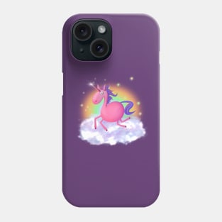 Magical Grace Face Unicorn Transcends Reality! Colorful Rainbow Fantasy Phone Case