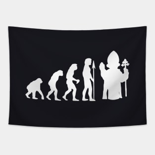 Pope Evolution Mens Funny Atheist Atheism Atheist Tapestry