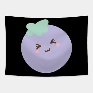 Kawaii Aubergine / Eggplant Tapestry