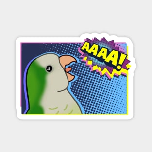 Funny Quaker Parrot Comic Cartoon Magnet