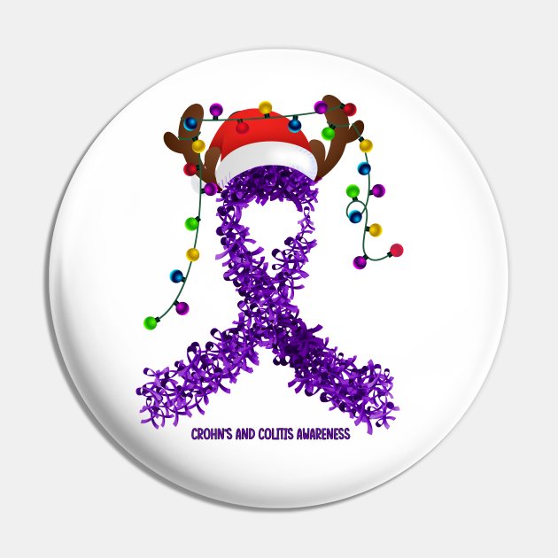 Crohn's And Colitis Awareness Awareness ribbon santa hat christmas