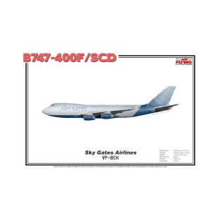 Boeing B747-400F/SCD - Sky Gates Airlines (Art Print) T-Shirt