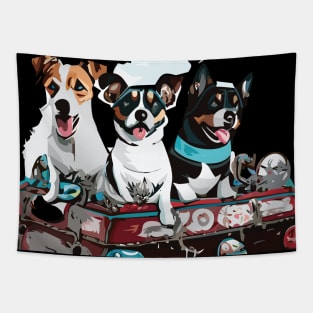 Dog travelers Tapestry