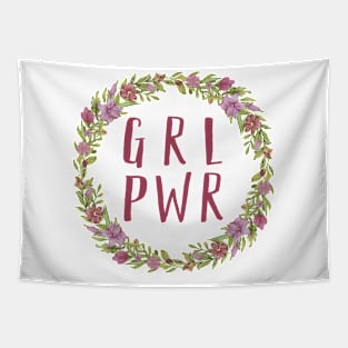 GRL PWR / Girl Power - Floral 🌸 Tapestry