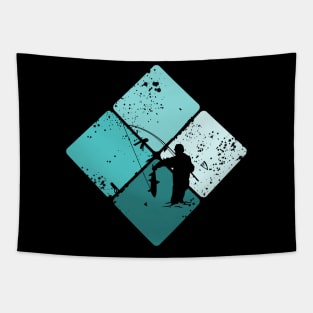 Retro Fishing Tapestry