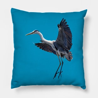 Grey Heron inflight Pillow