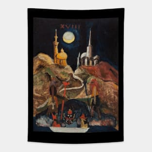 Aleister Crowley Art - The Moon. Tapestry