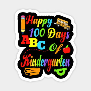 Happy 100 Days of Kindergarten Kids Teachers 100 Days of School Magnet