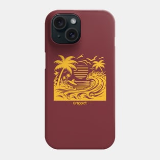 Surfing in the sunset view Phone Case