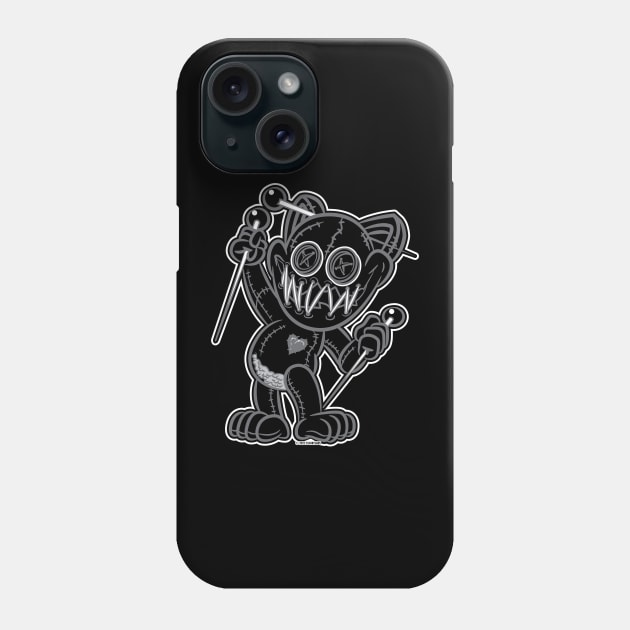 Happy VooDoo Kitty Cat Doll Oakland Colors Phone Case by eShirtLabs