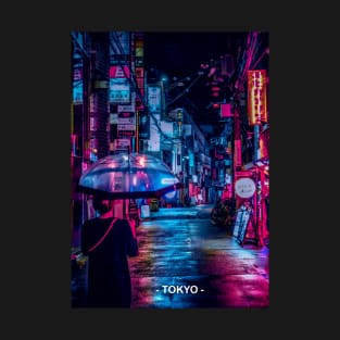 Tokyo Street Neon Synthwave T-Shirt