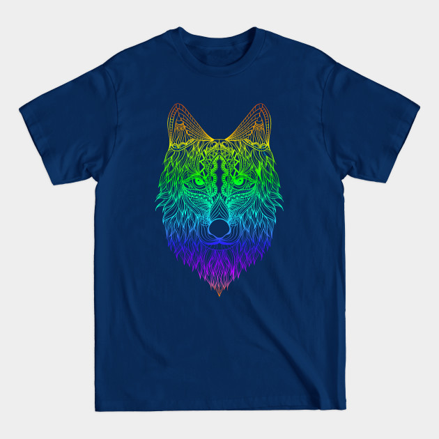 Disover Retro Psychedelic Wolf - Wolf - T-Shirt