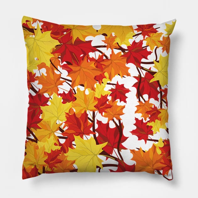 Hello autumn - fall autumn - Goodbye summer Pillow by OrionBlue